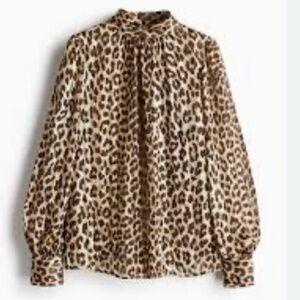 H&M Leopard Print Blouse - Brown and Black